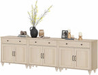 WAMAPT Buffet Cabinet with 6 Doors and 3 Drawers, Large Coffee Bar Table Wood - Image 5