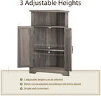 Smuxee Bathroom Corner Storage Cabinet, Farmhouse Floor Corner Cabinet - Image 4