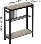Small Side Table for Small Space, 3-Tier Narrow End Table - Image 3