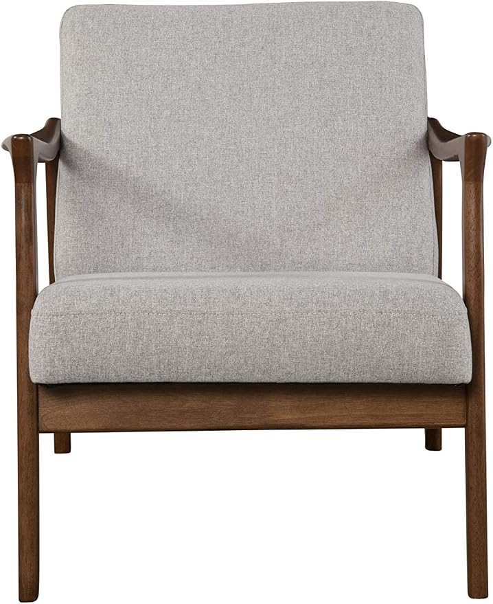 Alpine Furniture Zephyr Mid-Century Retro Accent Lounge Chair Wooden Arm - Image 4