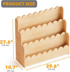 SpaceAid 3-Tier Scalloped Bookshelf, Montessori Bookcase - Image 2