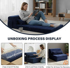 Tiita Folding Sofa Bed Single Size, Convertible Sleeper Chair Mattress - Image 9