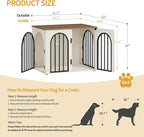 Hzuaneri 31.5'' Wooden Dog Crate Furniture, Indoor Dog Kennel Dogs Cage - Image 2