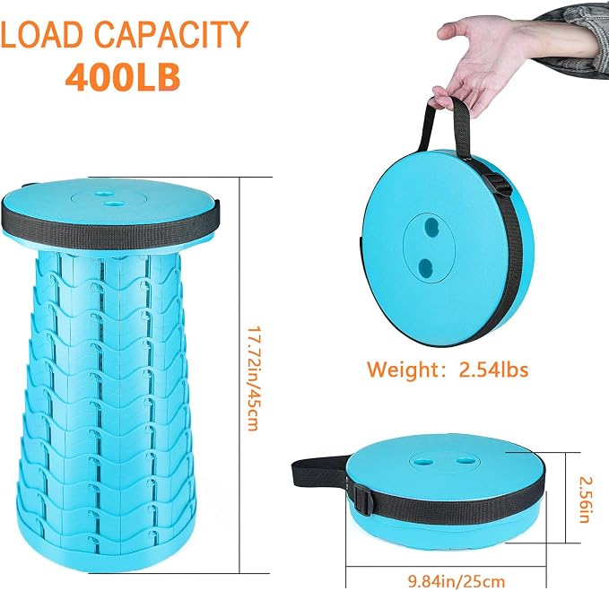 Boreeman Upgraded Folding Stool Lightweight Yet More Sturdy - Image 2