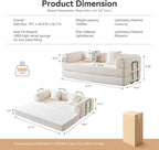 Convertible Folding Couch, 5-in-1 Futon Sofa - Image 2