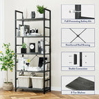 NUMENN 5 Tier Bookshelf, Tall Bookcase Shelf Storage Organizer, Modern Book - Image 5