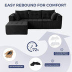 MAXYOYO Modular Sectional Sofa Couch, L Shaped Modern Cloud Couch - Image 5