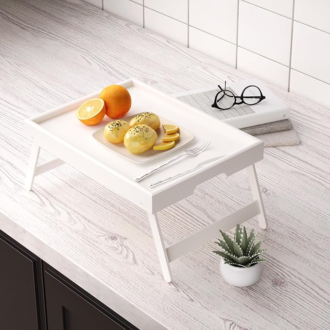 Fibogollo 4 Pack Bamboo Bed Tray Table - Image 6