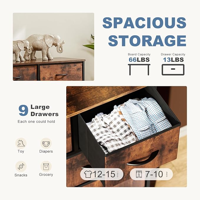 DUMOS Dresser for Bedroom, Storage Organizer - Image 4