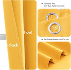 MIULEE Blackout Curtains for Bedroom 2 Panels 40 x 63 Inch Long Yellow | - Image 4