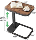 Kitstorack TV Tray Table, Adjustable Height & Flip-Top & Rounded Metal Corners - Image 2