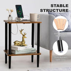 FORAOFUR End Table with Charge Station, Small End Tables Living Room, - Image 7