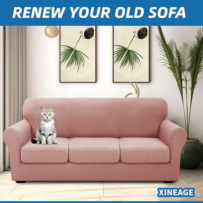 XINEAGE New 4 Pieces Extra Large Couch Covers - Image 4