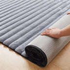 Blue Grey Rabbit Striped Plush Rug 3'x5', Fluffy Shaggy Area Rug - Image 5