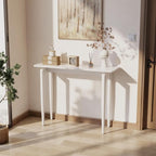 AQIMUELE Wood Console Table White Entryway Table, Thin Console Table, Sofa - Image 5