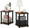 Furinno SIMPLISTIC Side Table Set of 2, 2-Tier Square Modern End Table by Furinno-FitsYourSpaceFitsYourBudget