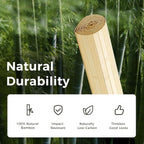 OUZUGIE 1 Pack 96x48 Inch Natural Bamboo Wall Panel – Raw Pole Wrap Paneling - Image 7