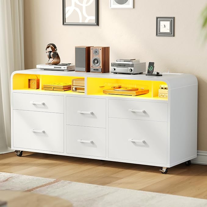 SEDETA 6 Drawer File Cabinet - Image 9