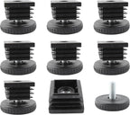 8Pcs Adjustable Leveling Feet, Square Insert Kit, Furniture Glide Leveler by Unknown
