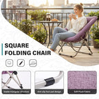 Tiita Comfy Folded Chair, Soft Faux Fur Oversized Folding Accent Chair - Image 4
