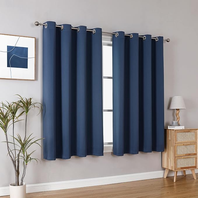 ChrisDowa Blackout Curtains for Bedroom and Living Room 45 Inches Long | 2 - Image 6