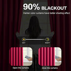 Raspberry Fushia Pink Curtains 102 Inches Long Pinch Pleated - Image 3