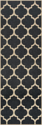 Lahome Moroccan Easy Jute Runner Rug 2x6, Geometric Trellis Woven Long Carpet - Image 2