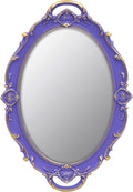 YCHMIR Vintage Small Mirror 14.5 x 10 Inch Oval Purple Wall Mirror by YCHMIR