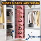SpaceAid 8 Tier Rotating Shoe Rack Tower, Spinning Shoe Display Lazy Susan - Image 4