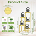 iDavosic.ly Plant Stand Indoor Outdoor, 5 Tier Corner Metal Flower Display - Image 3