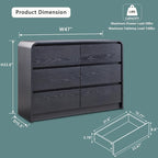 Aitjunz Modern 6 Drawers Dresser - Image 2