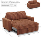 Belffin Corduroy Sectional Sleeper Sofa - Image 2