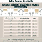 FEXIA Boho Table Runner for Thanksgiving Home Decor 48 Inches Long Farmhouse - Image 3