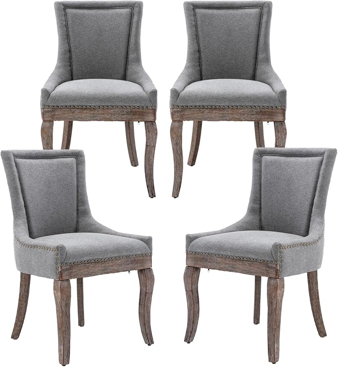 Modern Dining Chairs Set of 4, High Back Dining Chairs Side Chairs by MZDOO