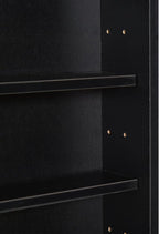 HOMCOM 5-Tier Display Cabinet, Glass Door Cabinet - Image 7