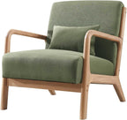 ANJ Mid Century Modern Accent Chairs Set of 2, Comfy Fabric Reading Chair - Image 8