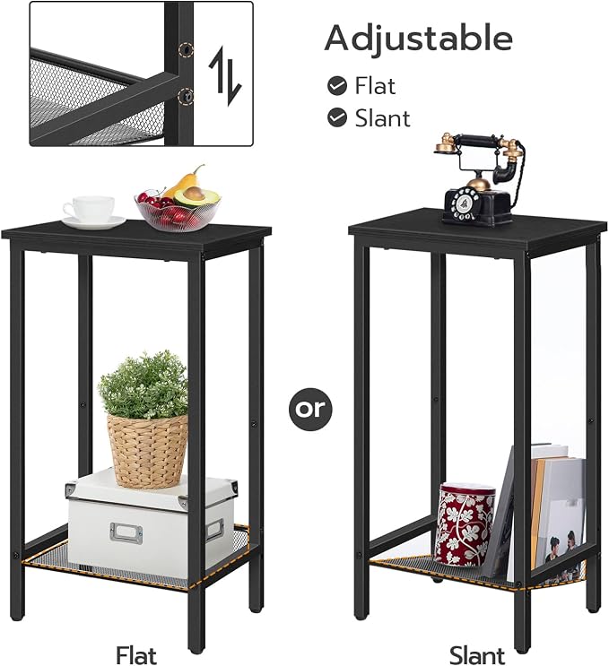 HOOBRO Tall Side Table, Industrial End Telephone Table - Image 8