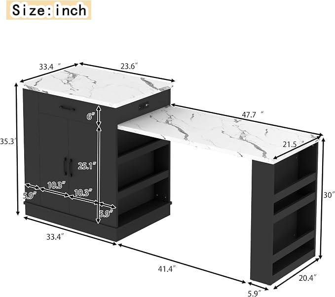 Modern Extendable Dining Table - Image 2