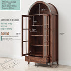 RowyPoey Farmhouse Arched Cabinet - Image 2