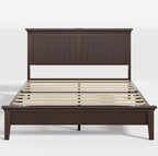 Lifezone Wood Queen Bed, Solid Wood Bed - Image 4