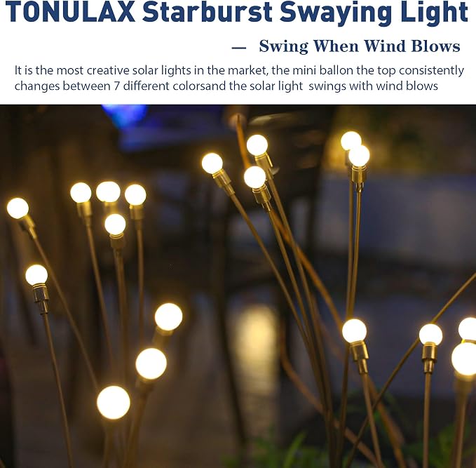 TONULAX Solar Garden Lights 8 Pack - Image 6