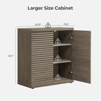 SICOTAS Buffet Cabinet with Storage Accent Sideboard Modern Credenza with Doors - Image 3