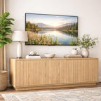 63'' Fluted TV Stand for TVs up to 75'', Modern Media Console by WelcometoCUPYUOOU