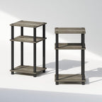 Furinno Just 3-Tier Turn-N-Tube Open Storage Nightstand, Plastic Poles - Image 5
