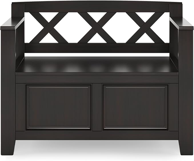 SIMPLIHOME Amherst Entryway Storage Bench - Image 5