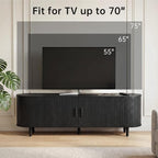 65" Mid Century Modern TV Stand, Wood TV Consoles - Image 6