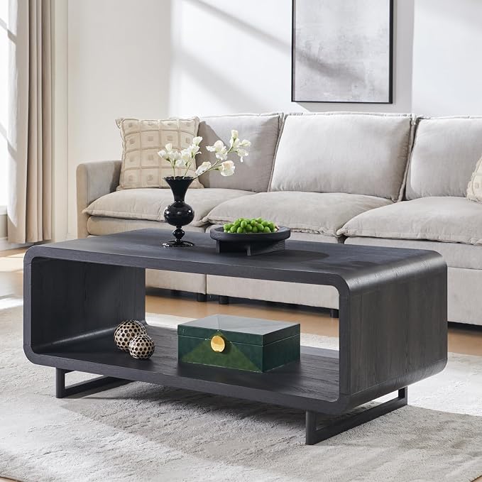 IFGET 48" Modern Coffee Table, 2-Tier Minimalist Center Table by IFGETEnrichYourLivingSpace