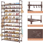 LANTEFUL 11 Tiers Tall Shoe Rack Holds 55 Pairs of Shoes - Image 4