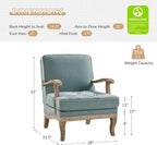 HULALA HOME Mid-Century Modern Accent Chair, Upholstered Lounge Arm Chair - Image 2
