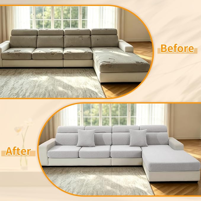 XINEAGE Couch Cushion Covers Seat Cushion Cover Thick Stretch Sofa Slipcovers 2 - Image 7